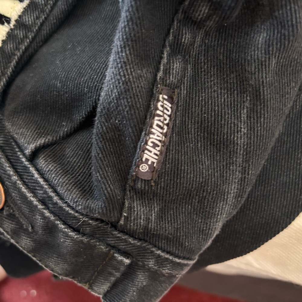 Jordache Black Denim Jacket with Zebra Trim - Picture 4 of 7